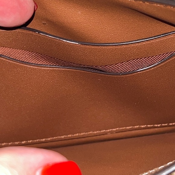 Coach Turnlock Crossbody Bag in Signature Canvas with Tan and Taupe - Picture 10 of 12